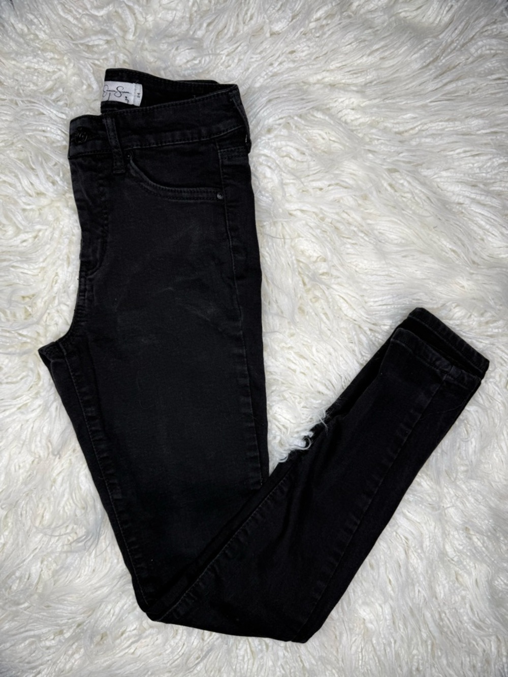 Jessica Adored High Rise Black Skinny High-Rise Jeans Size 24